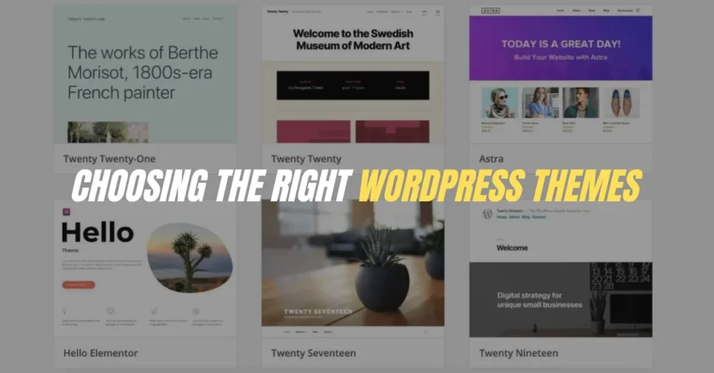 Choosing the right wordpress themes